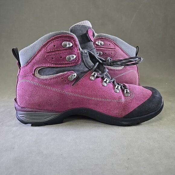 Asolo Tacoma GV Boots Womens Size 8 Pink Suede Gore Tex Vibram Hiking Anti Shock - Picture 5 of 11